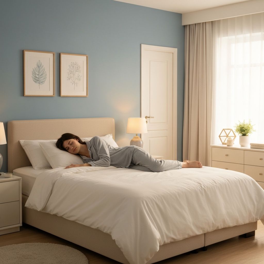 Peaceful bedroom environment for restful sleep